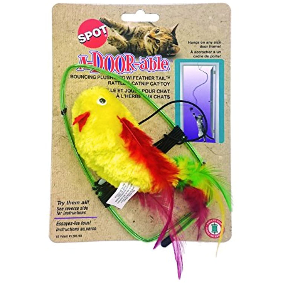 Ethical A-Door-Able Plush Bird Cat Toy with Feathers