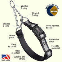 
              Reflective Biothane Martingale Collar with Quick Release Buckle
            