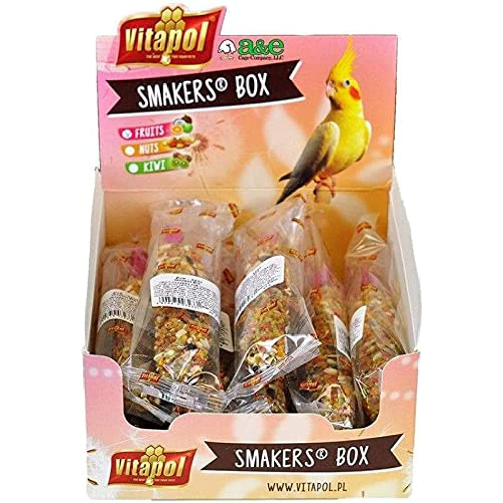 A&E Cage 644121 Vitapol Smakers Cockatiel Treat Sticks - Fruit - Pack of 12