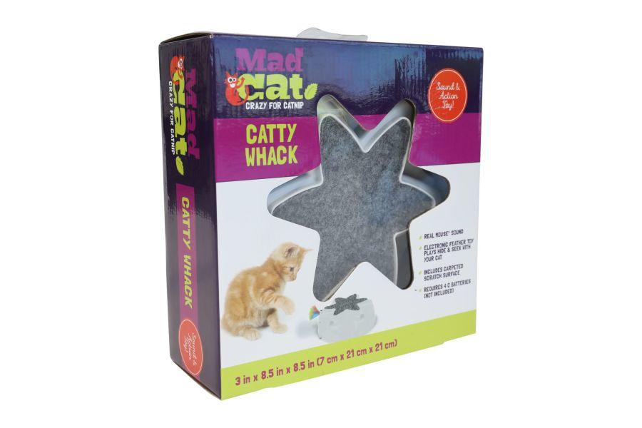 Mad Cat Catty Whack Electronic Cat Toy Medium Grey